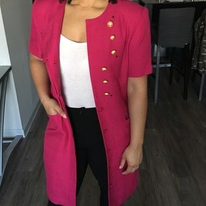 Vintage midi dress with gold accent buttons